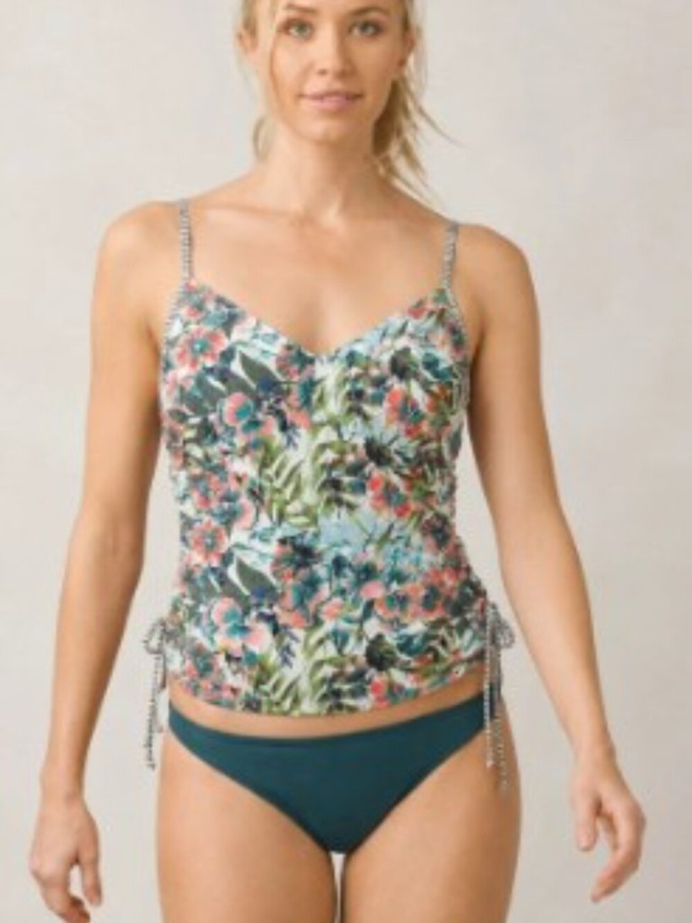 Prana Moorea Tankini swim top Cargo Green Bali NWT L